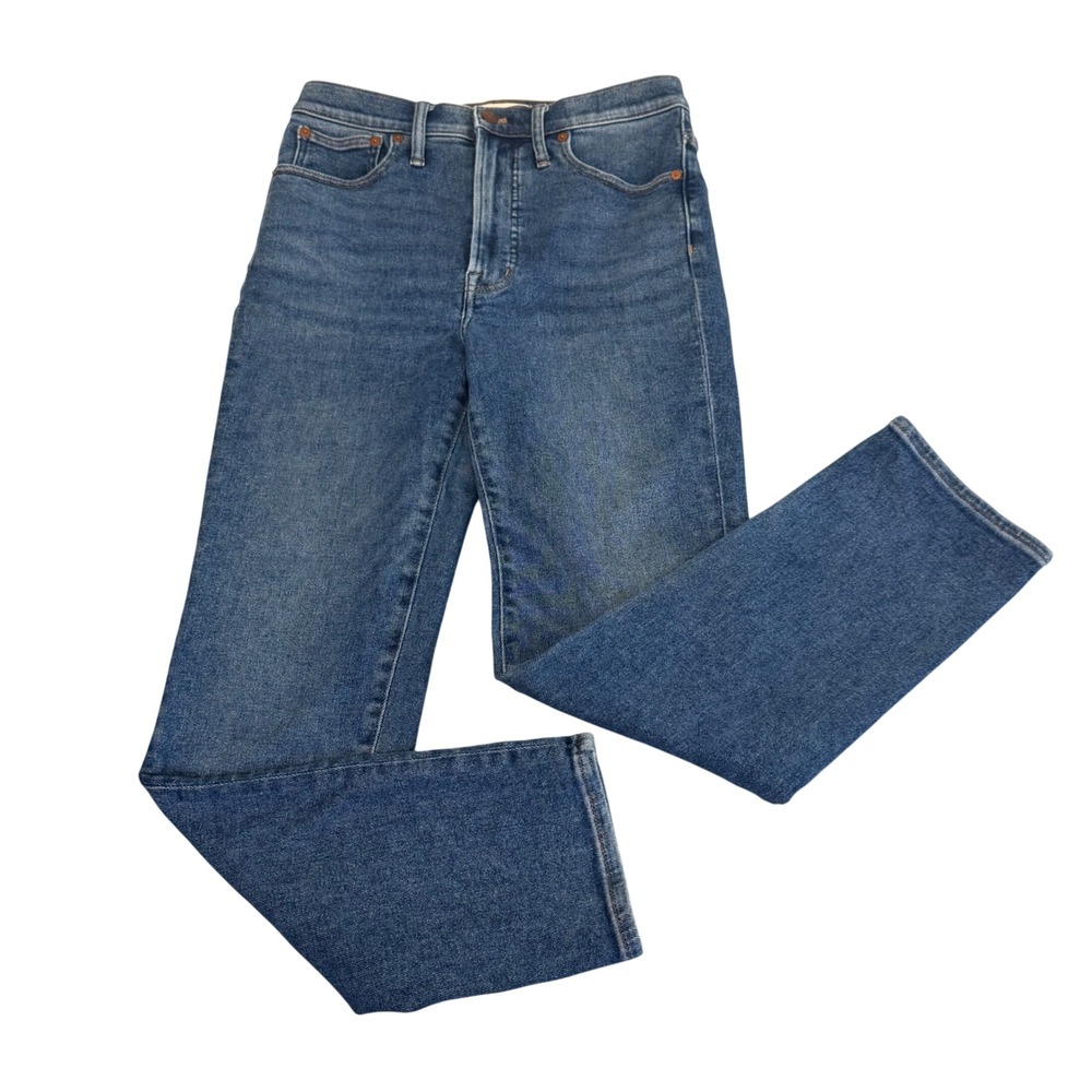 Madewell The Perfect Vintage Jean 28 Straight Leg High Rise Denim Mom Jeans